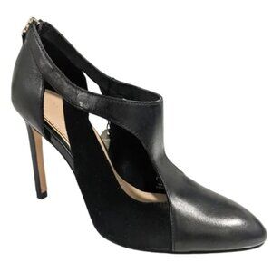Zara Black Leather/Suede Cut-Out Pumps Size 6